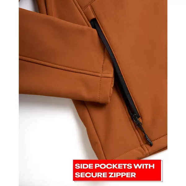 imageReebok Mens Jacket  Weather Resistant Fleece Lined Hooded Coat  Lightweight Outerwear Windbreaker for Men MXXLTimber