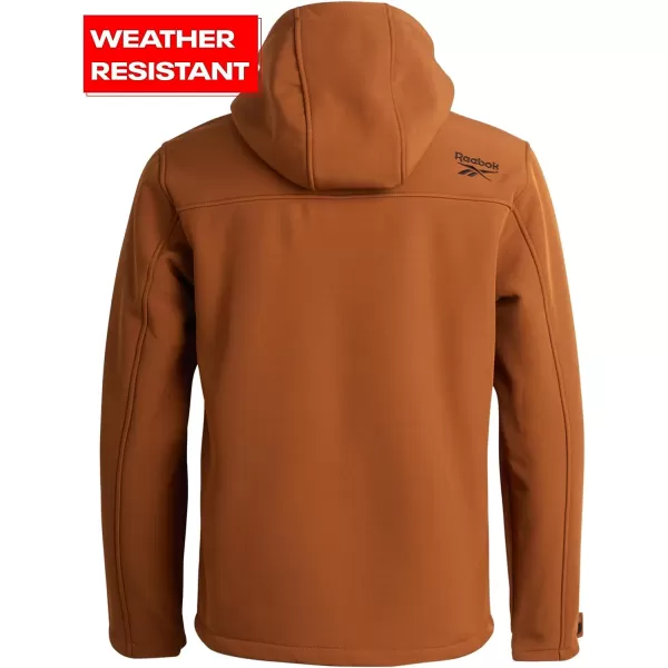 imageReebok Mens Jacket  Weather Resistant Fleece Lined Hooded Coat  Lightweight Outerwear Windbreaker for Men MXXLTimber