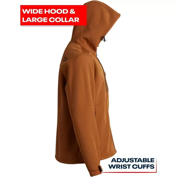 imageReebok Mens Jacket  Weather Resistant Fleece Lined Hooded Coat  Lightweight Outerwear Windbreaker for Men MXXLTimber