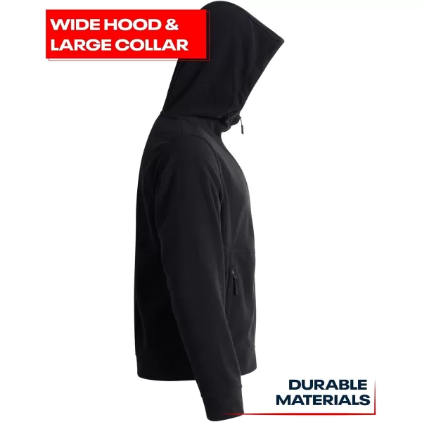 imageReebok Mens Jacket  Weather Resistant Polar Fleece Lined Sweatshirt Jacket  Lightweight Windbreaker Coat for Men MXXLBlack