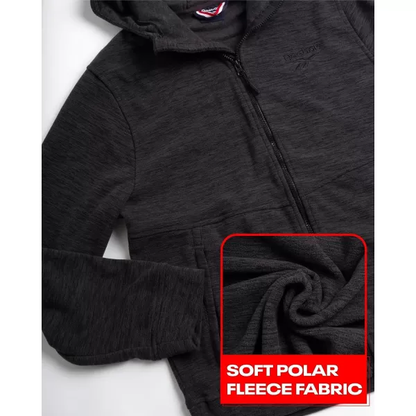 imageReebok Mens Jacket  Weather Resistant Polar Fleece Lined Sweatshirt Jacket  Lightweight Windbreaker Coat for Men MXXLCharcoal Heather