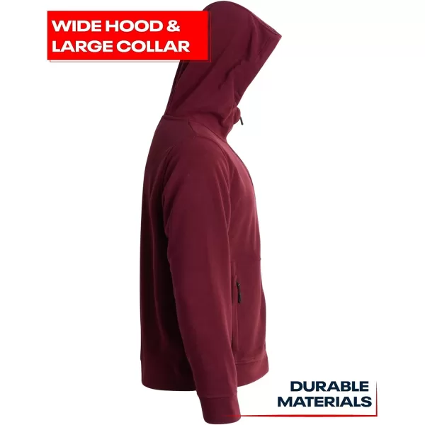 imageReebok Mens Jacket  Weather Resistant Polar Fleece Lined Sweatshirt Jacket  Lightweight Windbreaker Coat for Men MXXLClassic Maroon