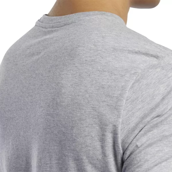 imageReebok Mens Linear Logo TShirtMedium Grey Heather
