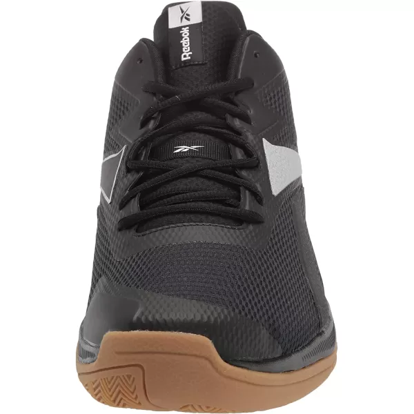 imageReebok Mens More Buckets Basketball ShoeBlackSilver MetallicWhite