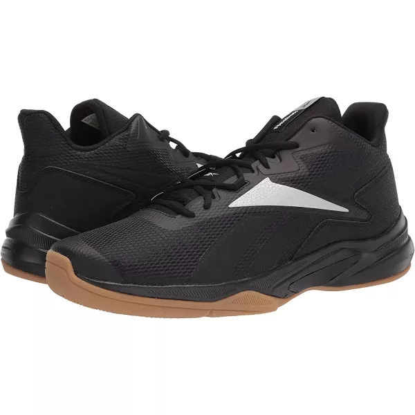 imageReebok Mens More Buckets Basketball ShoeBlackSilver MetallicWhite