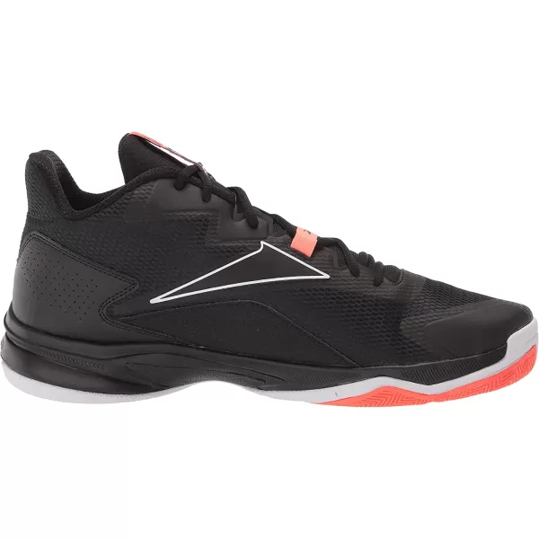 imageReebok Mens More Buckets Basketball ShoeBlackWhiteOrange Flare