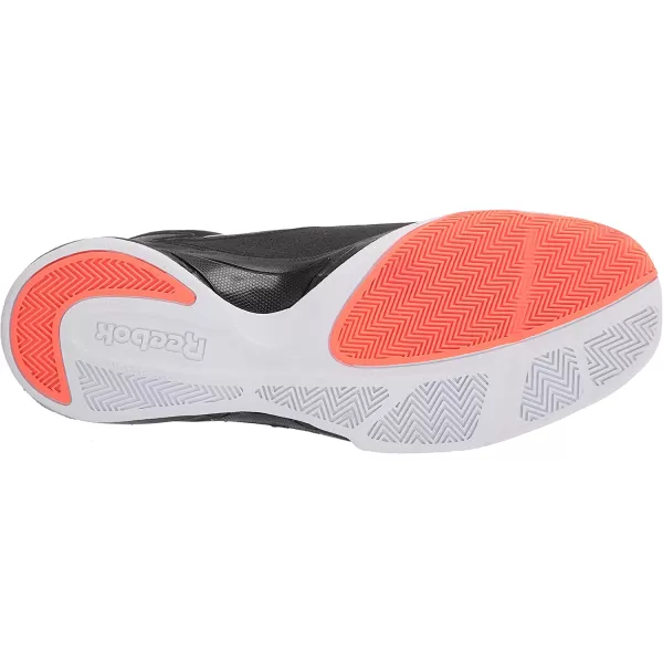 imageReebok Mens More Buckets Basketball ShoeBlackWhiteOrange Flare