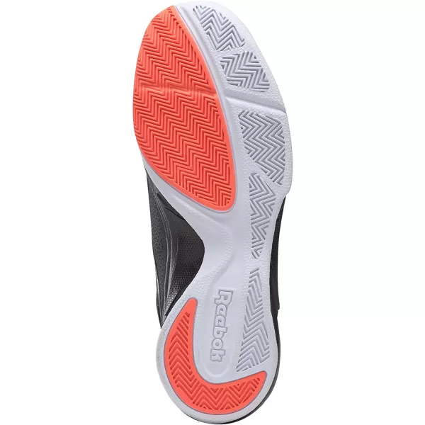 imageReebok Mens More Buckets Basketball ShoeBlackWhiteOrange Flare