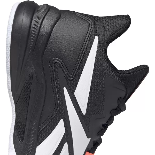 imageReebok Mens More Buckets Basketball ShoeBlackWhiteOrange Flare