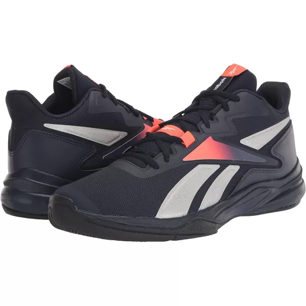 imageReebok Mens More Buckets Basketball ShoeVector NavyOrange FlareVector Blue