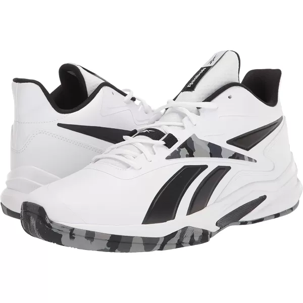 imageReebok Mens More Buckets Basketball ShoeWhiteBlackCold Grey