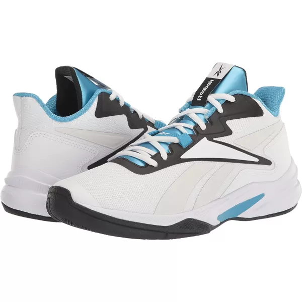 imageReebok Mens More Buckets Basketball ShoeWhiteBlackEnergy Blue