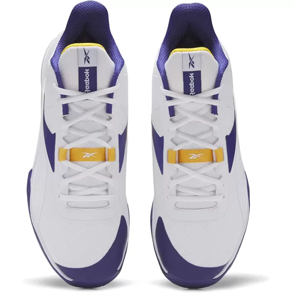 imageReebok Mens More Buckets Basketball ShoeWhiteBold PurpleCollegiate Gold