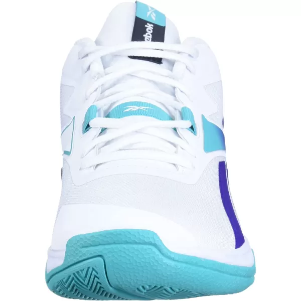 imageReebok Mens More Buckets Basketball ShoeWhiteClassic TealBold Purple