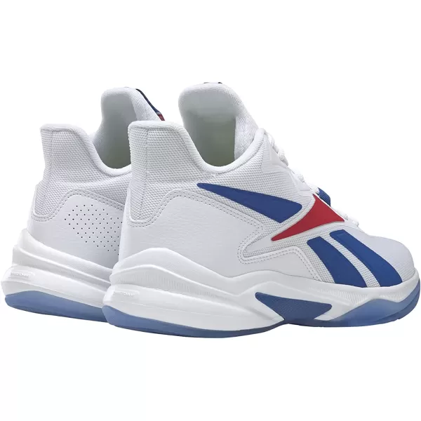 imageReebok Mens More Buckets Basketball ShoeWhiteVector BlueVector Red