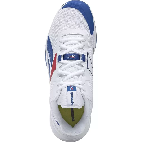 imageReebok Mens More Buckets Basketball ShoeWhiteVector BlueVector Red