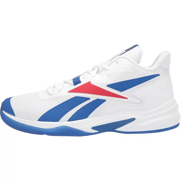imageReebok Mens More Buckets Basketball ShoeWhiteVector BlueVector Red