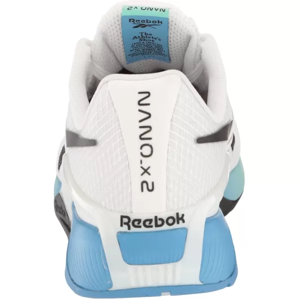 imageReebok Mens Nano X2 Cross Trainer WhiteEssential BlueHint Mint 10