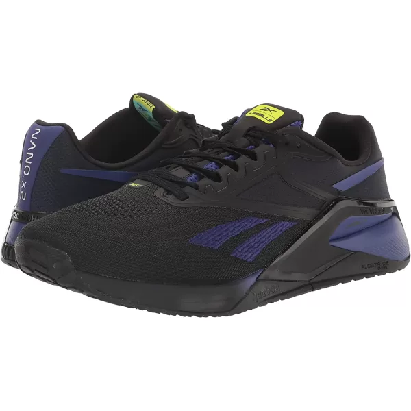 imageReebok Mens Nano X2 Cross TrainerBlackBold PurpleChalk