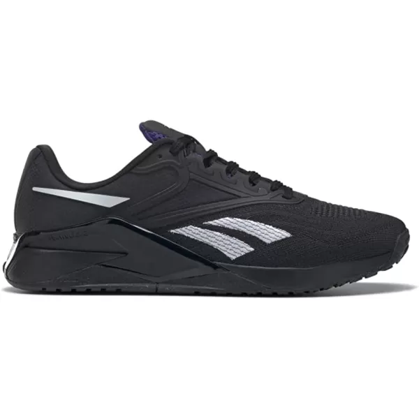 imageReebok Mens Nano X2 Cross TrainerCore BlackBold PurpleFtwr White