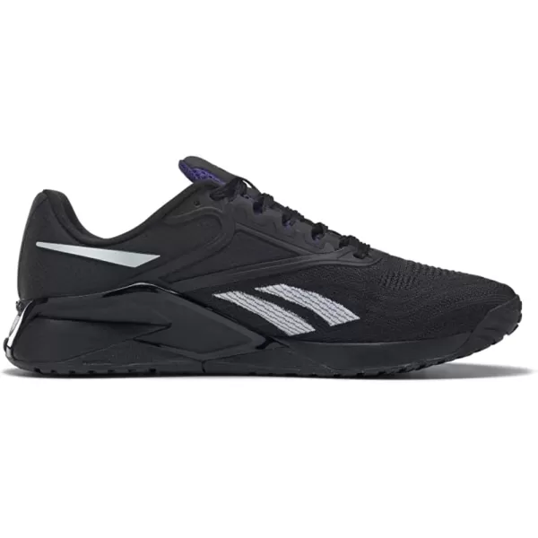 imageReebok Mens Nano X2 Cross TrainerCore BlackBold PurpleFtwr White