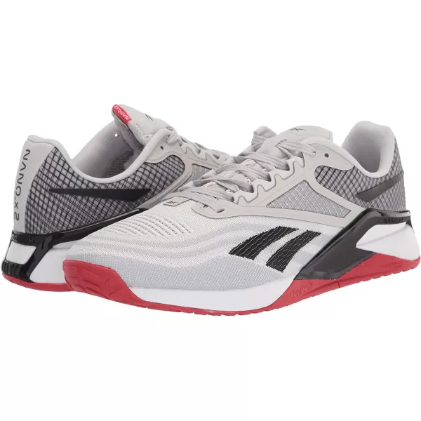 imageReebok Mens Nano X2 Cross TrainerFtwr WhitePure Grey 2Vector Red