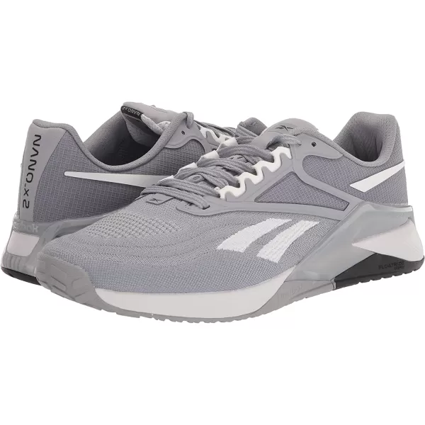 imageReebok Mens Nano X2 Cross TrainerReefresh Cold GreyWhite