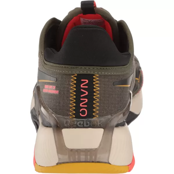 imageReebok Mens Nano X2 Tr Adventure Cross TrainerArmy GreenBlackNeon Red