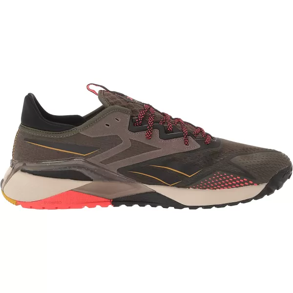 imageReebok Mens Nano X2 Tr Adventure Cross TrainerArmy GreenBlackNeon Red