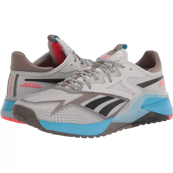 imageReebok Mens Nano X2 Tr Adventure Cross TrainerPure GreyTrek GreyRadiant Aqua