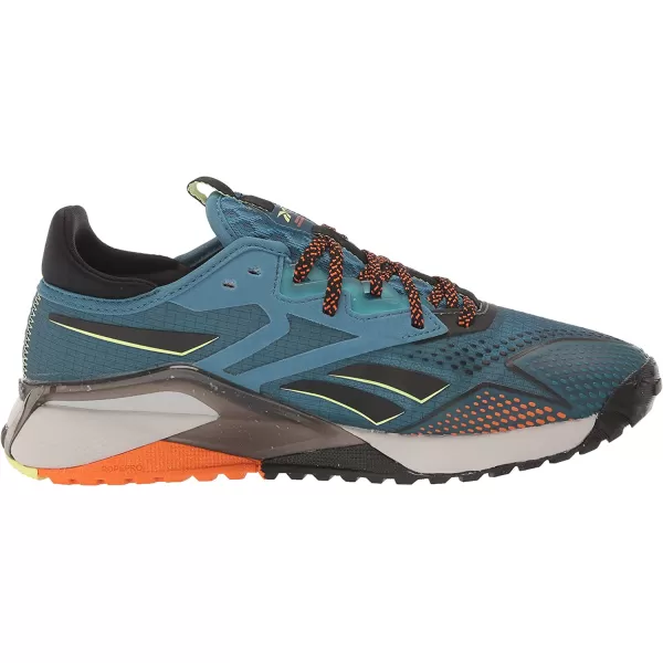 imageReebok Mens Nano X2 Tr Adventure Cross TrainerSteely BlueBlackSmash Orange