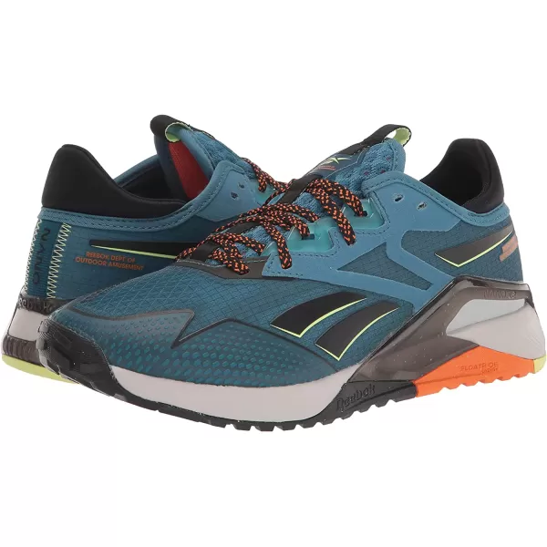 imageReebok Mens Nano X2 Tr Adventure Cross TrainerSteely BlueBlackSmash Orange