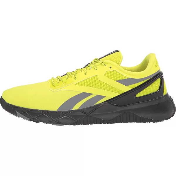 imageReebok Mens Nanoflex Cross TrainerAcid YellowPure Grey 6Core Black