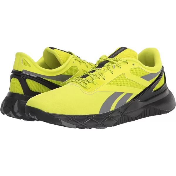 imageReebok Mens Nanoflex Cross TrainerAcid YellowPure Grey 6Core Black