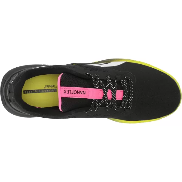 imageReebok Mens Nanoflex Cross TrainerBlackAtomic PinkAcid Yellow