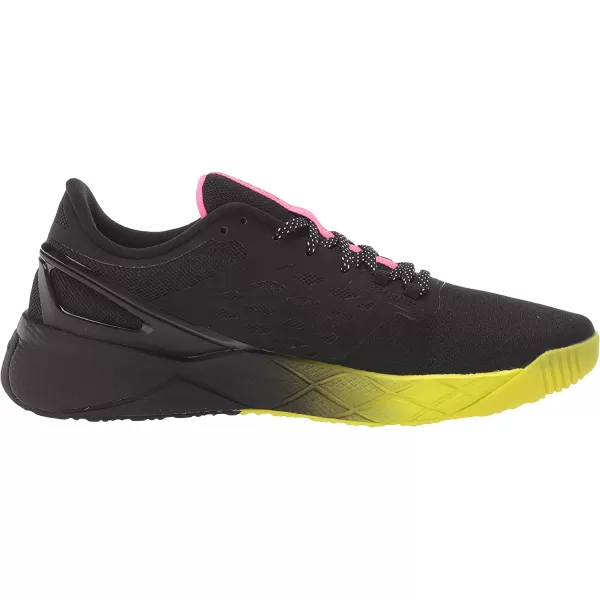 imageReebok Mens Nanoflex Cross TrainerBlackAtomic PinkAcid Yellow