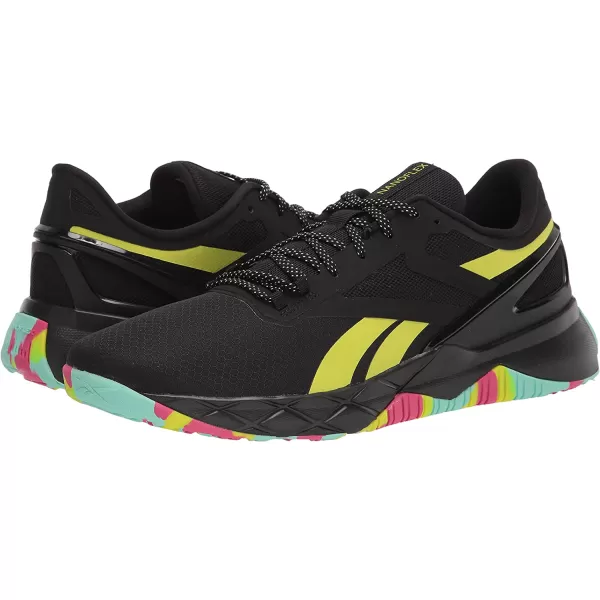 imageReebok Mens Nanoflex Cross TrainerBlackGreen