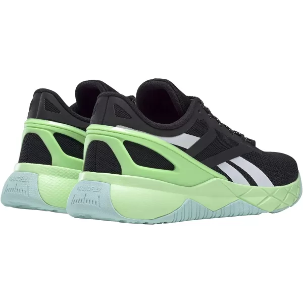 imageReebok Mens Nanoflex Cross TrainerCore BlackDigital GlowNeon Mint