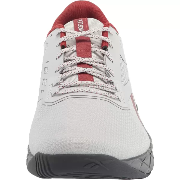 imageReebok Mens Nanoflex Cross TrainerPure GreyRed Ember