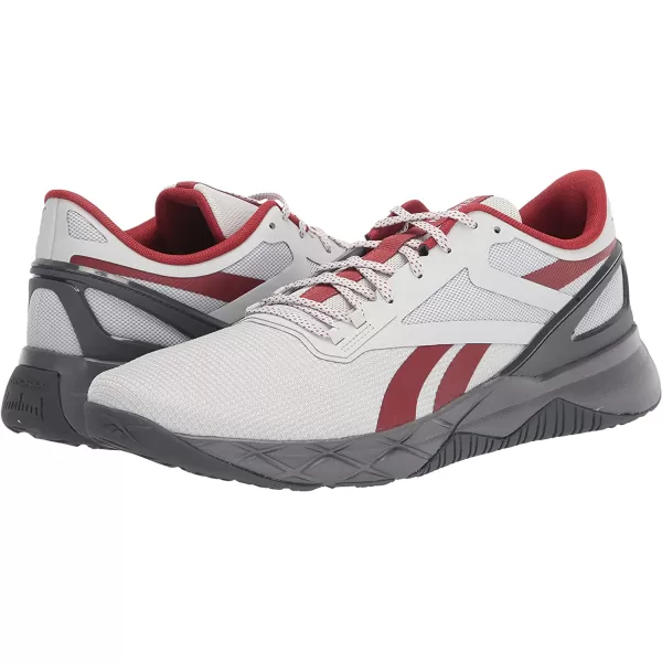 imageReebok Mens Nanoflex Cross TrainerPure GreyRed Ember