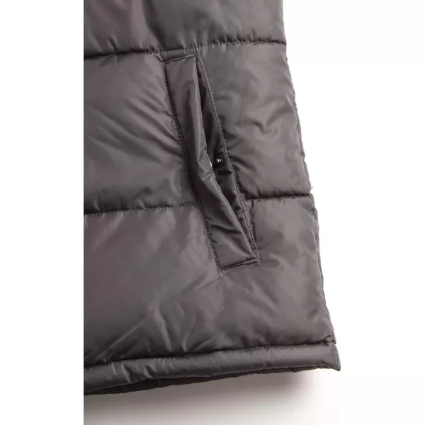 imageReebok Mens Puffer Vest  Quilted Insulated Full Zip Winter Vest  Lightweight Outerwear Sleeveless Jacket for Men MXXLCharcoal