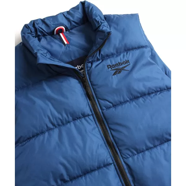 imageReebok Mens Puffer Vest  Quilted Insulated Full Zip Winter Vest  Lightweight Outerwear Sleeveless Jacket for Men MXXLNorthern Night