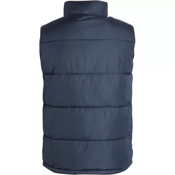 imageReebok Mens Puffer Vest  Quilted Insulated Full Zip Winter Vest  Lightweight Outerwear Sleeveless Jacket for Men MXXLVector Navy