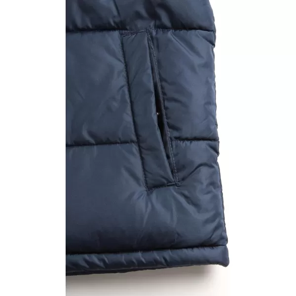 imageReebok Mens Puffer Vest  Quilted Insulated Full Zip Winter Vest  Lightweight Outerwear Sleeveless Jacket for Men MXXLVector Navy