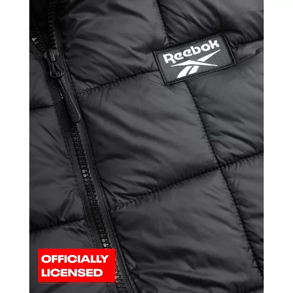 imageReebok Mens Puffer Vest  Quilted Insulated Winter Vest  Sleeveless Bubble Jacket for Men MXXLBlack