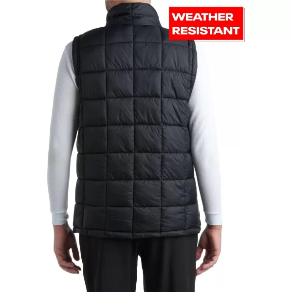 imageReebok Mens Puffer Vest  Quilted Insulated Winter Vest  Sleeveless Bubble Jacket for Men MXXLBlack