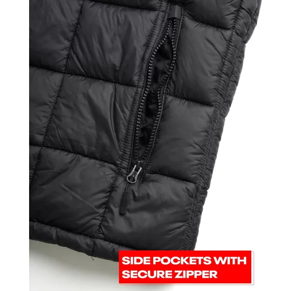 imageReebok Mens Puffer Vest  Quilted Insulated Winter Vest  Sleeveless Bubble Jacket for Men MXXLBlack