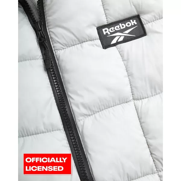 imageReebok Mens Puffer Vest  Quilted Insulated Winter Vest  Sleeveless Bubble Jacket for Men MXXLPure Grey