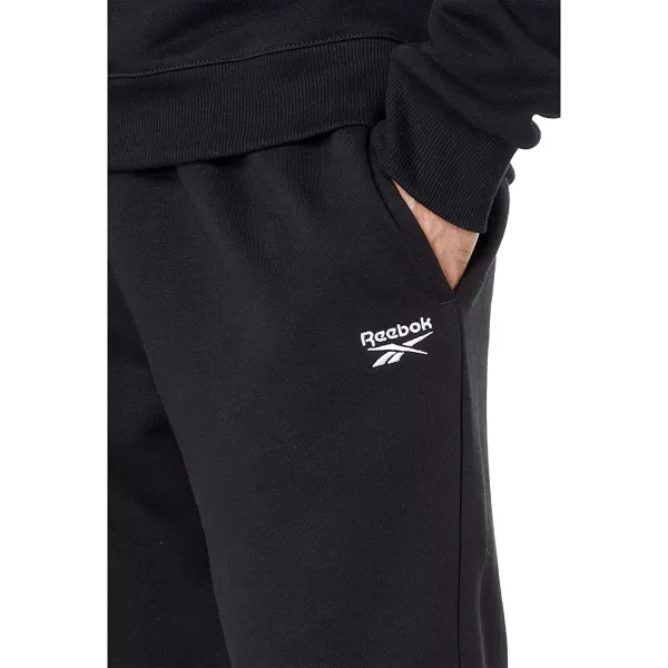 imageReebok Mens Small Logo JoggerBlackWhite Small Logo