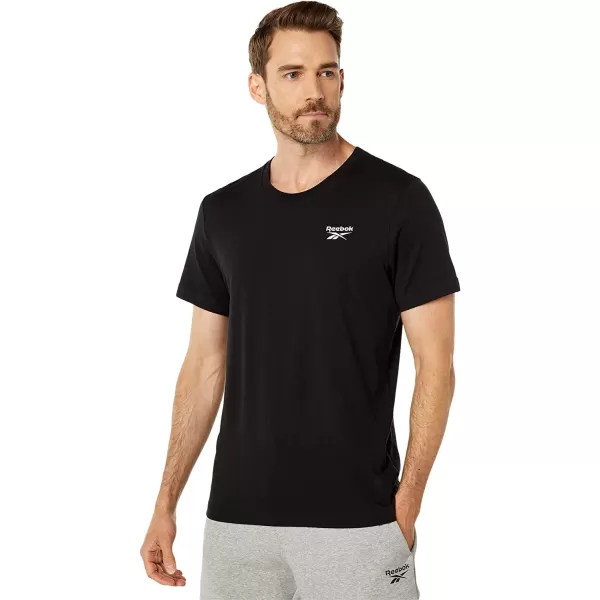 imageReebok Mens Small Logo Tee  BlackWhite